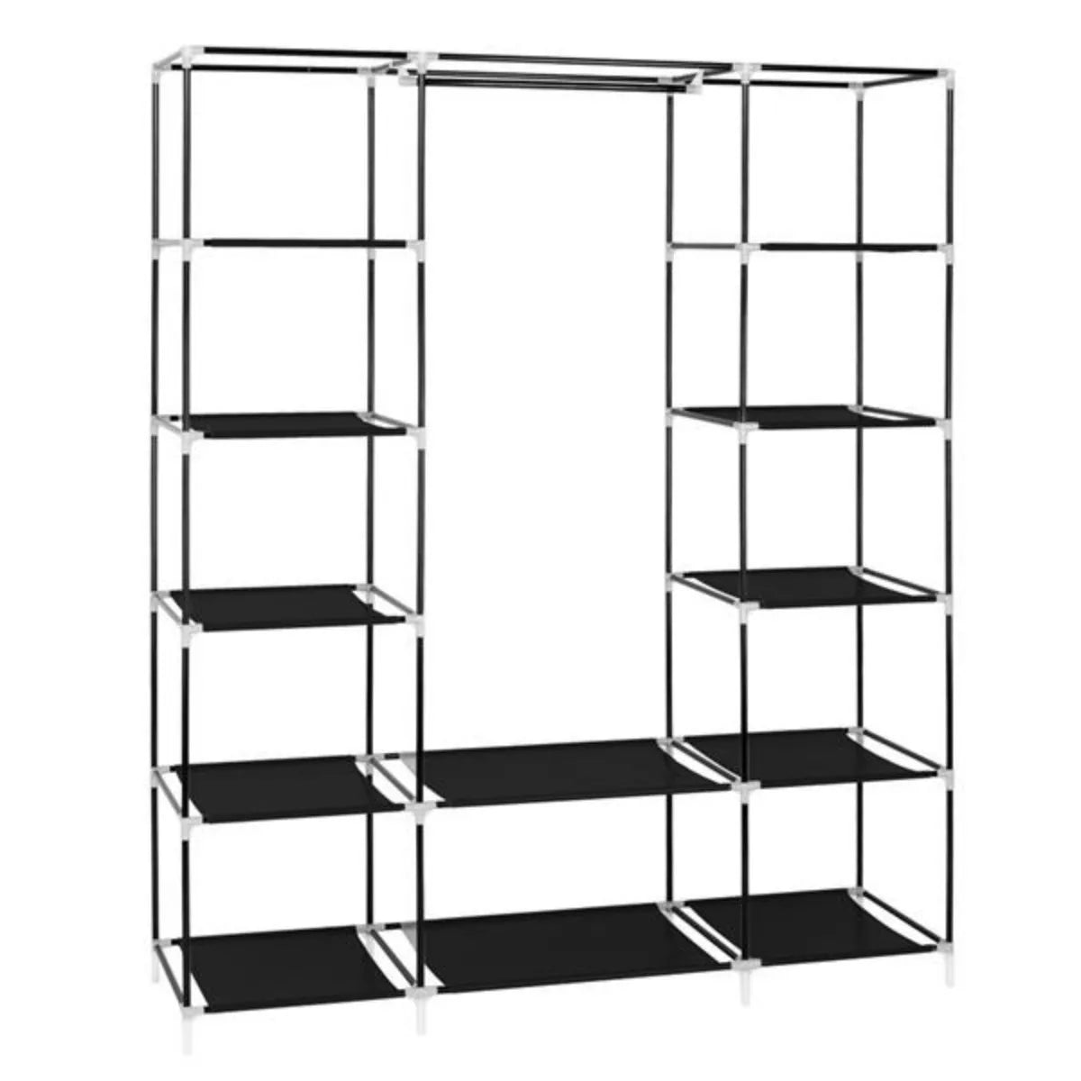69" Portable Clothes Closet Wardrobe Storage Organizer with Non-Woven Fabric Quick and Easy to Assemble Extra Strong and Durable
