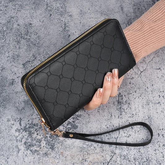 New Wallet, Korean cute long coin purse. Large capacity, lady multi-card zipper.