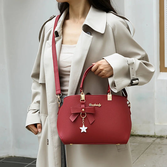 Elegant Shoulder Bag with Bowknot Decoration, Multiple Compartments, Fashion Handbag, Suitable for Work, Party, and Daily Use WAREHOUSE SHOP