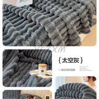 Striped Flannel Blanket – Cozy Bed Sheet & Sofa Throw