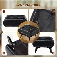 Foot Stool Change Shoe Stool Comfortable Practical Padded Seat Footstool Footrest for Home Bedside Entryway Apartment Bedroom