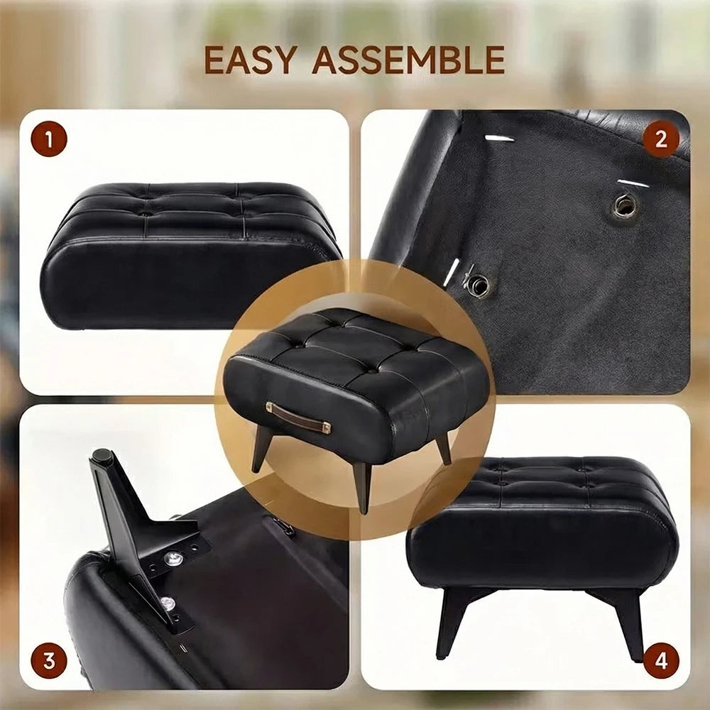 Foot Stool Change Shoe Stool Comfortable Practical Padded Seat Footstool Footrest for Home Bedside Entryway Apartment Bedroom