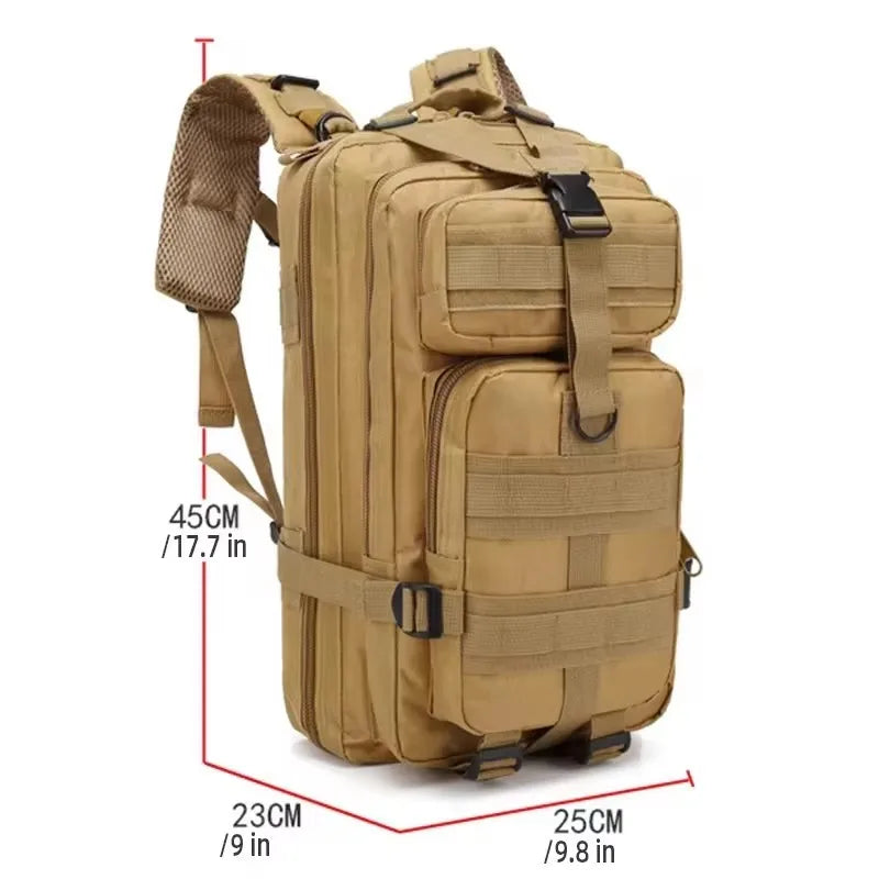 Tactical Backpack Outdoor activities. Travel, Camping, Fishing,  Climbing, Hunting Backpacking.