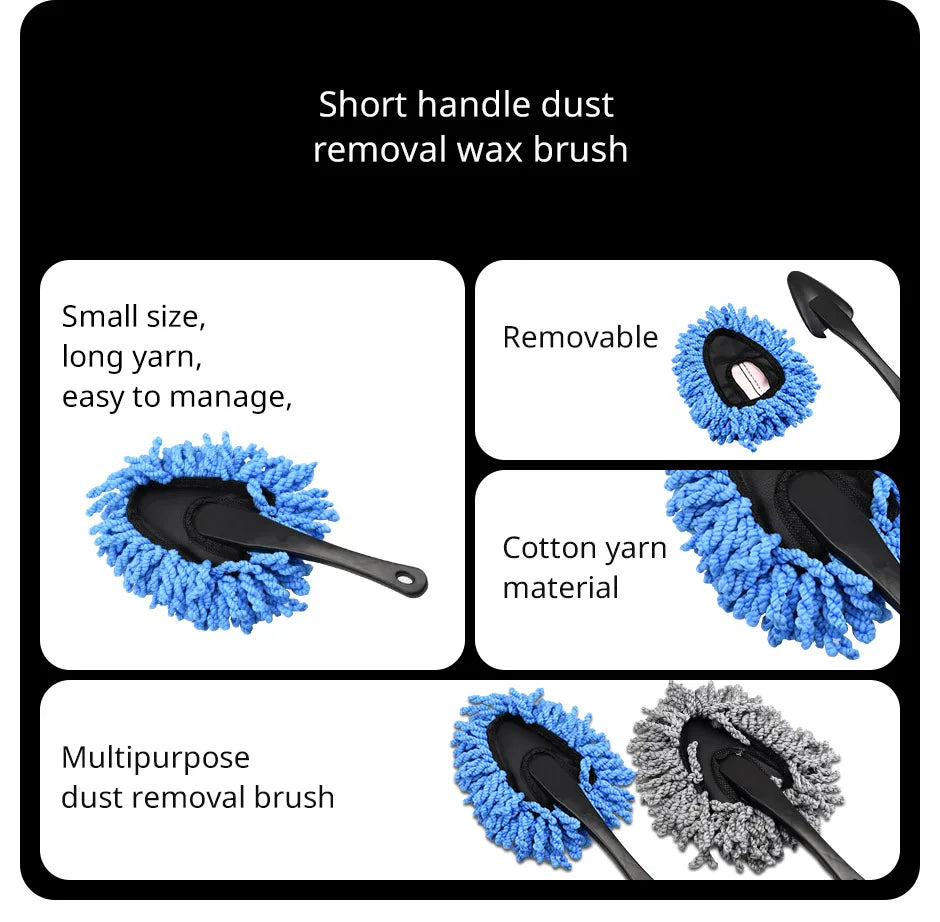 Multifunctional Car Collector Cleaning Dusts Mop Bristles Strong Water Absorption Vehicle Cleaning Wax Mop Brush Car Wash