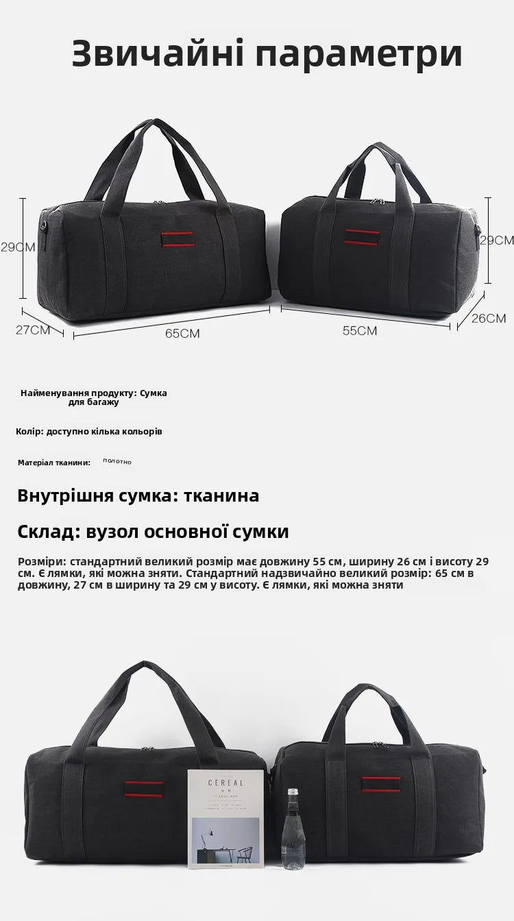 Large Capaci Canvas Travel Bag Handheld Long Distance Lage Bag for Men And Women on Busin Trips Wear Resistant Chee...