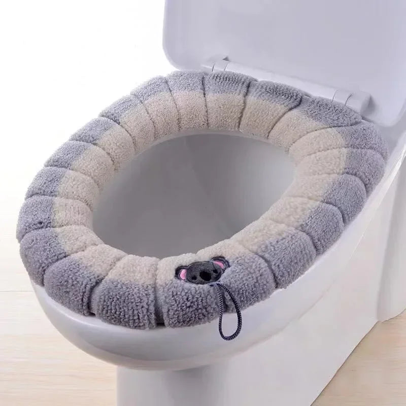 Winter toilet seat cushions bathroom toilet seat cushions handle thicker soft washers with toilet seat insulation accessories WAREHOUSE SHOP
