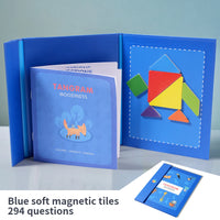 Magnetic Wooden Tangram Puzzle - Montessori Educational Kids Gift