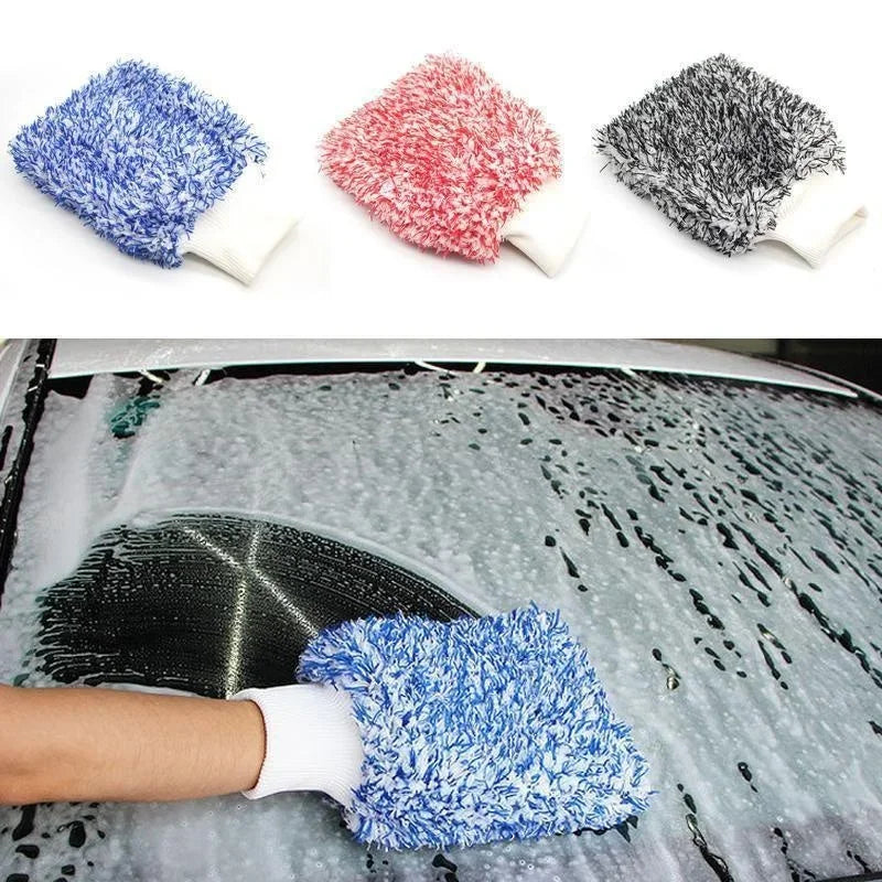 Car Cleaning Glove Ultra Soft Mitt Microfiber Wash High Density Scratch Free Gloves Easy To Dry Car Wash