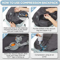 Vacuum Compression Travel Backpack – Large Capacity Foldable Hiking & Laptop Bag WAREHOUSE SHOP