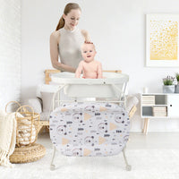 4-in-1 Folding Changing Table with Bathtub, Portable Changing Table with Changing Mat, Mobile Changing Station