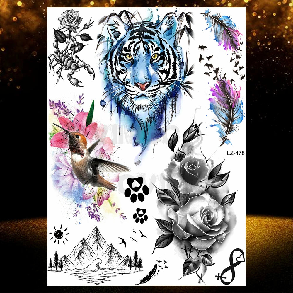 Chicano Bandit Mexico Temporary Tattoos For Men Women Fake Car Nun Tattoo religion Stickers Realistic Back Waterproof Tatoos