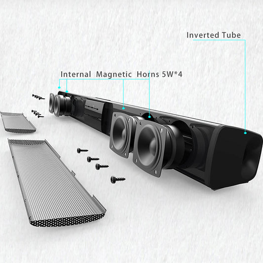 Bluetooth Home Theater Soundbar With Remote Control, RCA, AUX, FM