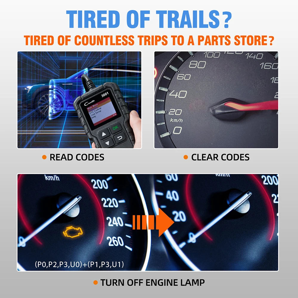 Reliable Car Full OBD2 Diagnostic Tools. Automotive Professional Code Reader, Scanner Check, Engine Free Update pk ELM327
