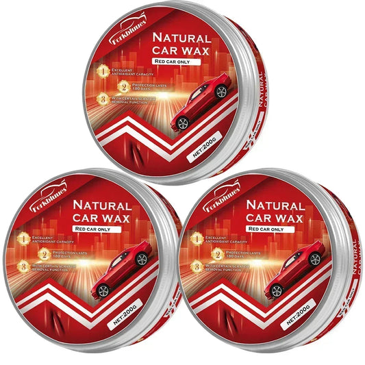 Red Color Car Wax Crystal Plating Set Hard Auto Wax Paint Care Coating Tiny Scratch Repair Car Polisher with Sponge WAREHOUSE SHOP