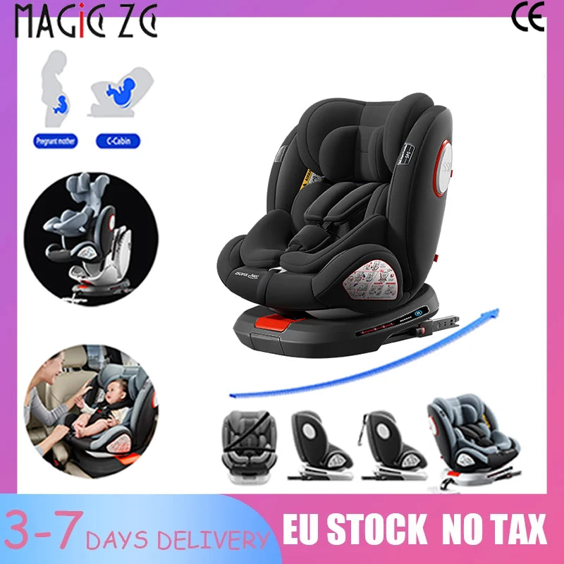 Baby Car Seat ECE R129 Certified Baby Car Seat with ISOFIX Suitable for Newborns 360° Rotation Baby Travel System Adjustable Recline and Soft Padding The Ultimate Safety Essential for Your Baby's Travel New Model Baby Car Se