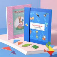 Magnetic Wooden Tangram Puzzle - Montessori Educational Kids Gift