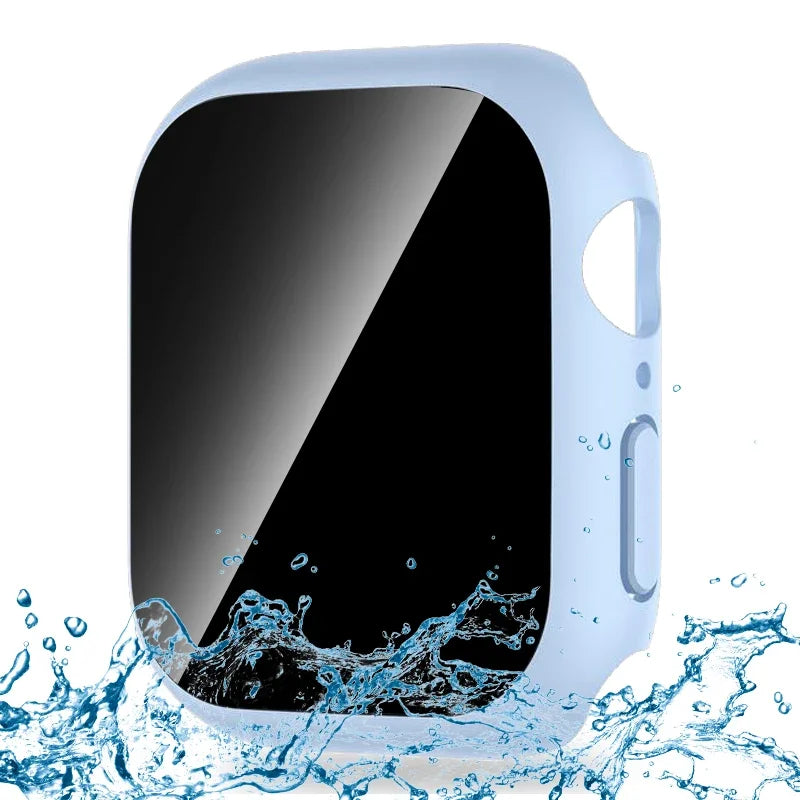 Privacy Tempered Glass+Case For Apple Watch Cover 40mm 41mm 44mm 45mm Anti-Peeping Screen Protector For iWatch 9 8 7 6 5 4 SE