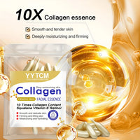 Collagen Firming Capsule Essence, Moisturizing and Hydrating for Smooth Skin, Contains Plant-Based Squalane, Retinol, and Vitamin E Deep Hydration Essence (0.4Gx30 Capsules)/Bag-1 Bag