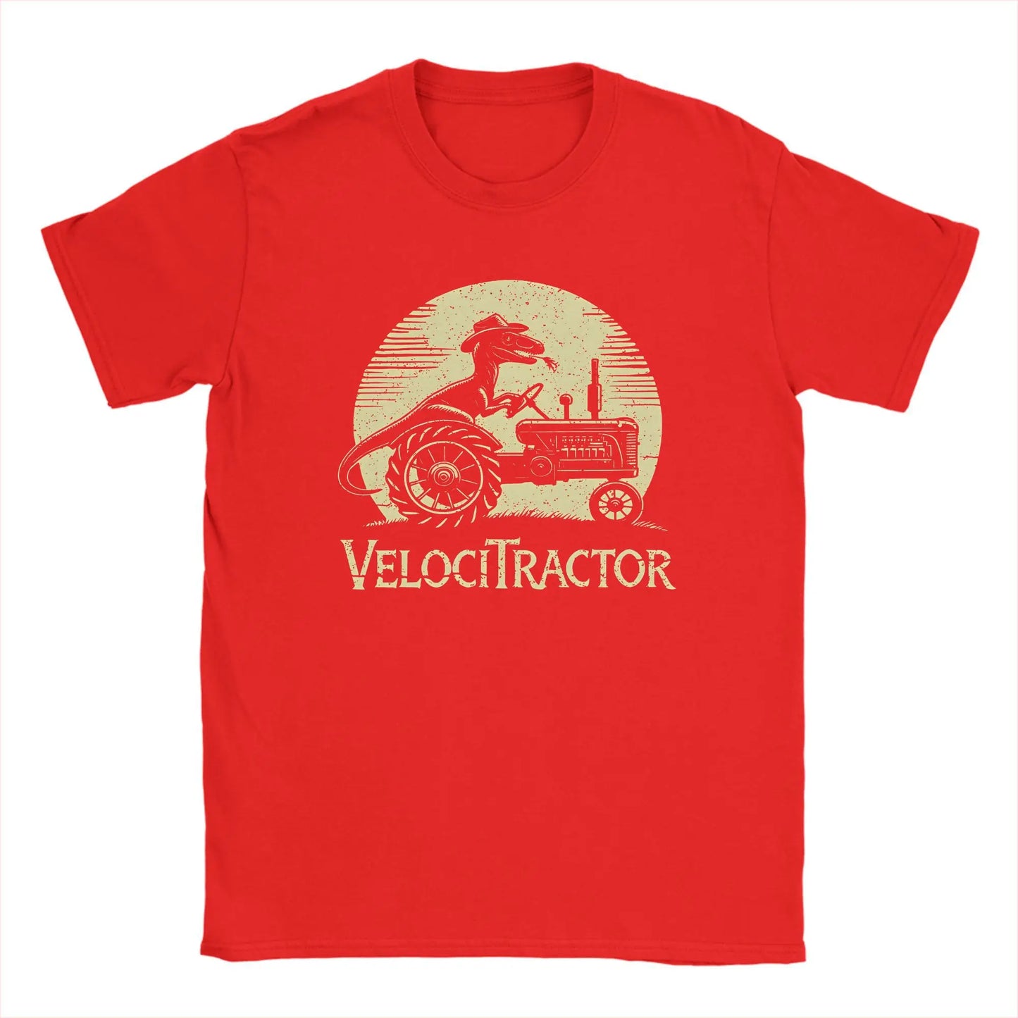 Men's Pure Cotton T-shirt VelociTractor designed Top. Crew Neck, Tee Shirt idea of Gift, casual.