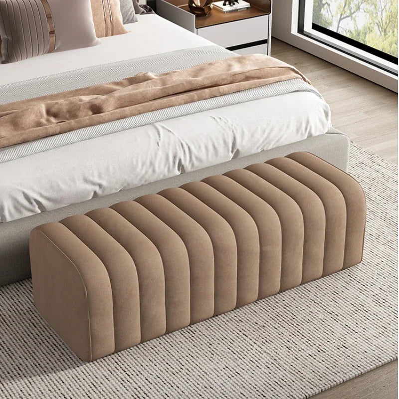 Luxury Velvet Bench - Nordic Footrest End of Bed Low Stool