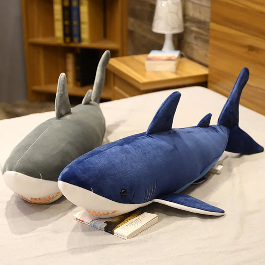 Giant Megalodon Shark kpop Plush Toys For Girls Huge Kawaii Soft Stuffed Doll Pillow Cushion Greative Birthday Gifts for Kids WAREHOUSE SHOP