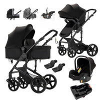 Baby Stroller 3-in-1 Lightweight stroller Travel System Multifunctional Pram with Aluminum Frame Compact Stroller for Newborn