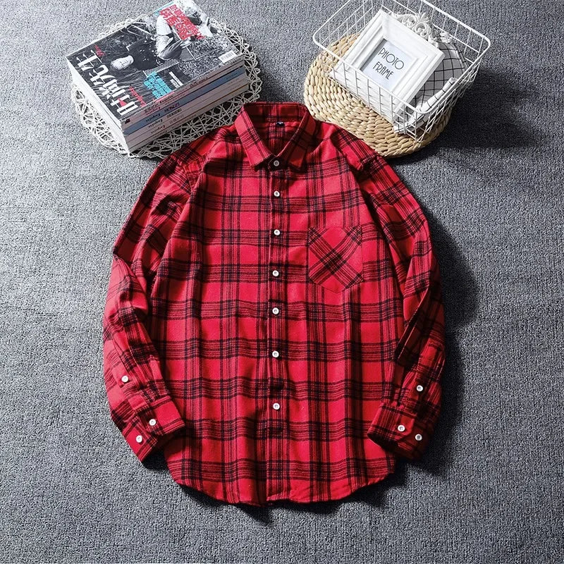Men Flannel Plaid Shirt. Soft Comfort Slim Fit Styles Brand for Official and Casual Long Sleeve Shirts