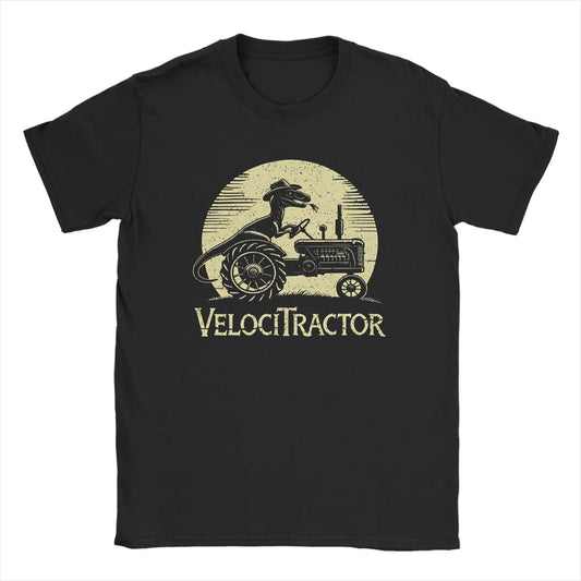 Men's Pure Cotton T-shirt VelociTractor designed Top. Crew Neck, Tee Shirt idea of Gift, casual.