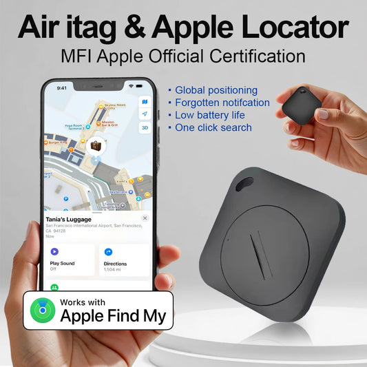 Tracker, Apple Gps Tracker. IOS Find My Devices, Portable GPS Tracker. Anti-theft Alarm, Vehicle, Cycling, Pets, Luggage.