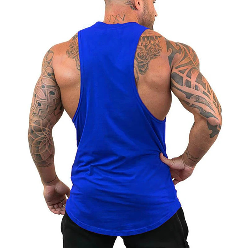 Regular MACHINE FITNESS Top GYM Bodybuilding Tank Top. Mens Workout Vest,  Jogger clothing Muscle Stringer Singlet