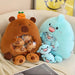 New Capybara Shark Shaped Snack Bag Plush Toys Super Soft Cartoon Squishy Pillow Funny Food Dolls Birthday Gifts Room Decor WAREHOUSE SHOP