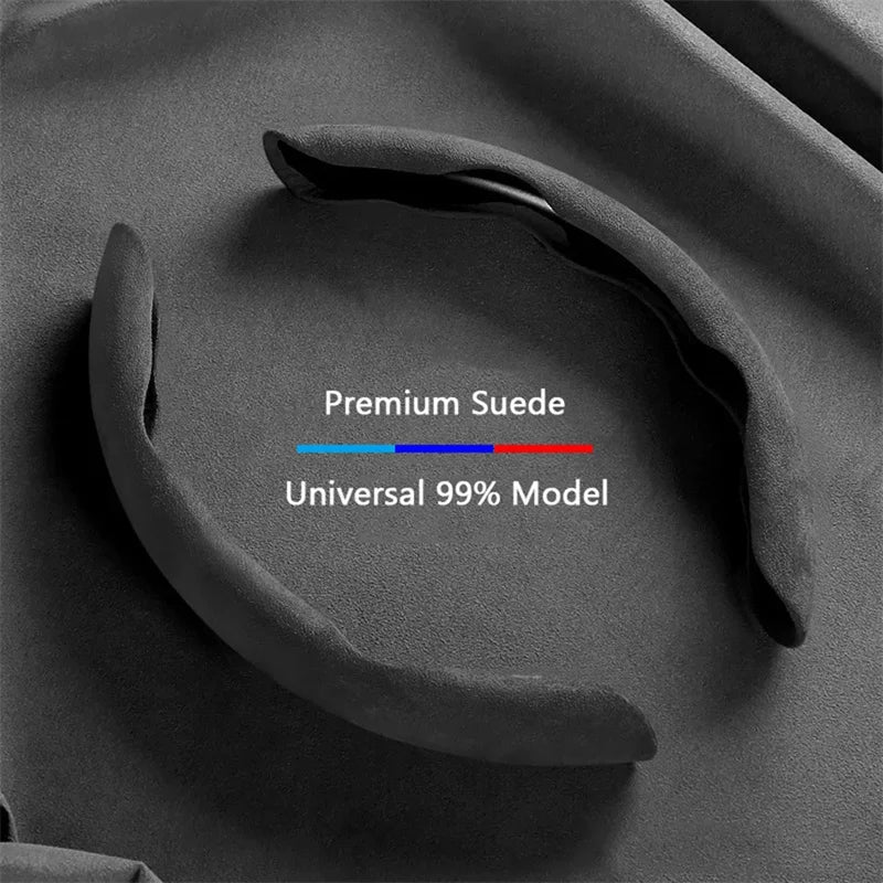38Cm Universal Suede Car Steering Wheel Cover. Beautiful reflecting steering Covers, Non-Slip, car interior Modifications.