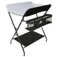 Changing Table (with basket of Storage + shelves) gray/black