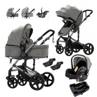 Baby Stroller 3-in-1 Lightweight stroller Travel System Multifunctional Pram with Aluminum Frame Compact Stroller for Newborn