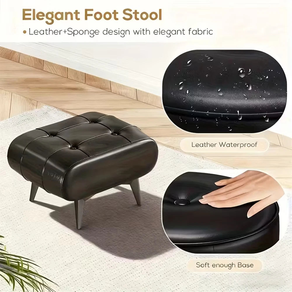 Foot Stool Change Shoe Stool Comfortable Practical Padded Seat Footstool Footrest for Home Bedside Entryway Apartment Bedroom