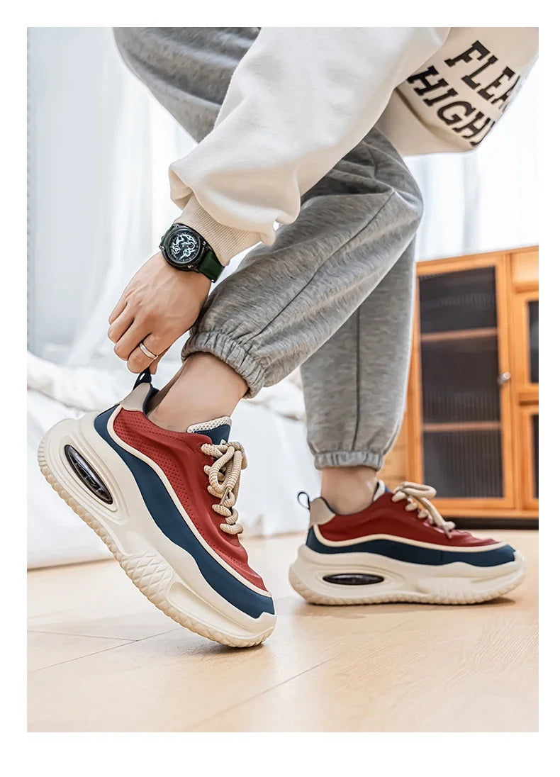 New Platform Vulcanized Sneakers Men Street Style Casual Shoes For Men Punk Chunky Social Men's Sneakers Korean 2025 Large Size