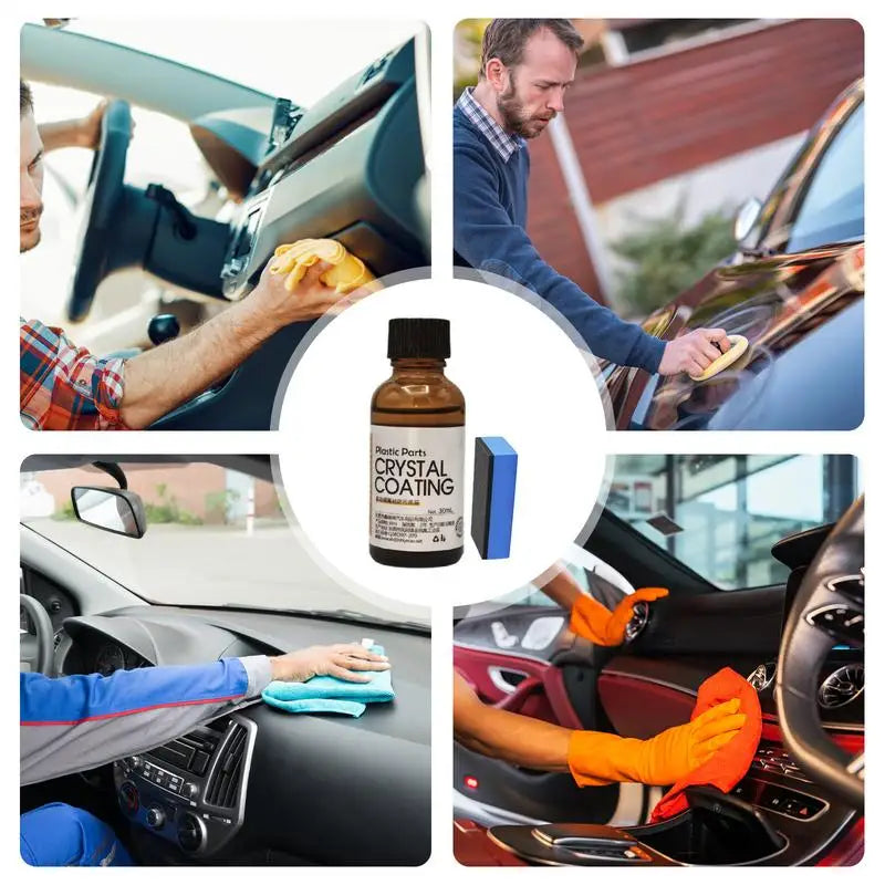Car Leather Restorer 30ml Back To Black Plastic Parts coating agent Interior Refurbish Leather Renovator Trim Shine Protectant
