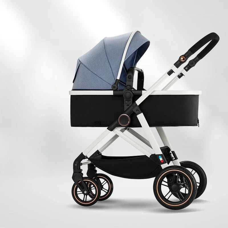Portable 2-in-1 Baby Stroller - Bassinet Mode Foldable Reversible Seat