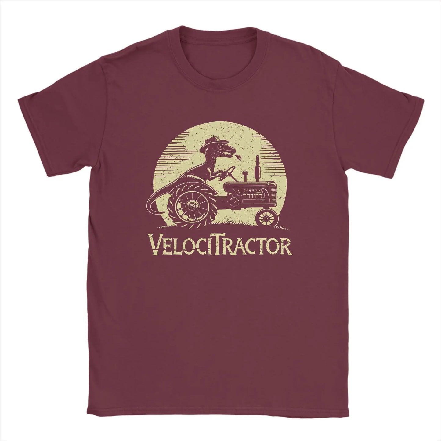 Men's Pure Cotton T-shirt VelociTractor designed Top. Crew Neck, Tee Shirt idea of Gift, casual.