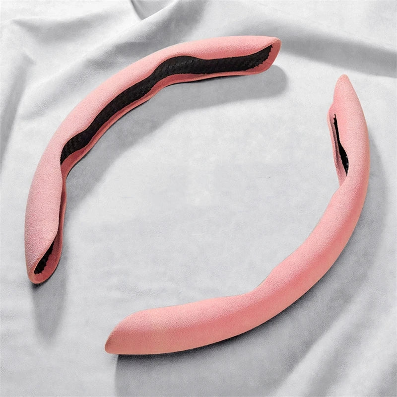 38Cm Universal Suede Car Steering Wheel Cover. Beautiful reflecting steering Covers, Non-Slip, car interior Modifications.