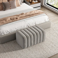 Luxury Velvet Bench - Nordic Footrest End of Bed Low Stool