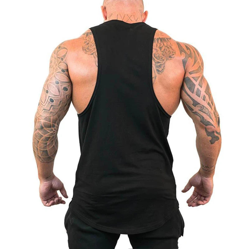Regular MACHINE FITNESS Top GYM Bodybuilding Tank Top. Mens Workout Vest,  Jogger clothing Muscle Stringer Singlet