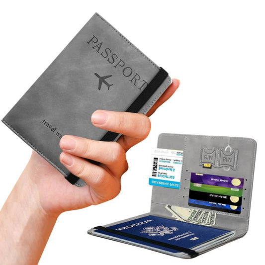 PU Leather Wallet Travel Passport Purse Card Male Travel Accessories Hand Carry Passport Business Cards Holder Wallet WAREHOUSE SHOP