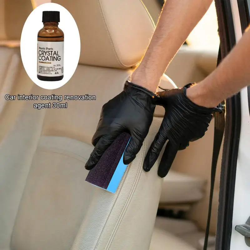 Car Leather Restorer 30ml Back To Black Plastic Parts coating agent Interior Refurbish Leather Renovator Trim Shine Protectant