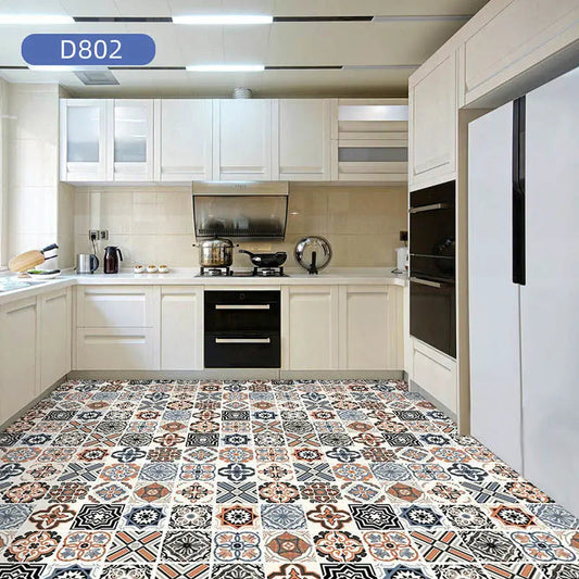 Thicken Floor Stickers Self-adhesive Waterproof Bathroom Floor Stickers Non-slip Home Wallpaper Wear-resistant Kitchen PVC WAREHOUSE SHOP