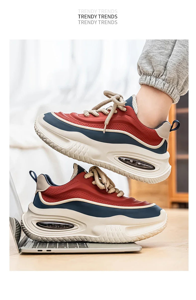 New Platform Vulcanized Sneakers Men Street Style Casual Shoes For Men Punk Chunky Social Men's Sneakers Korean 2025 Large Size