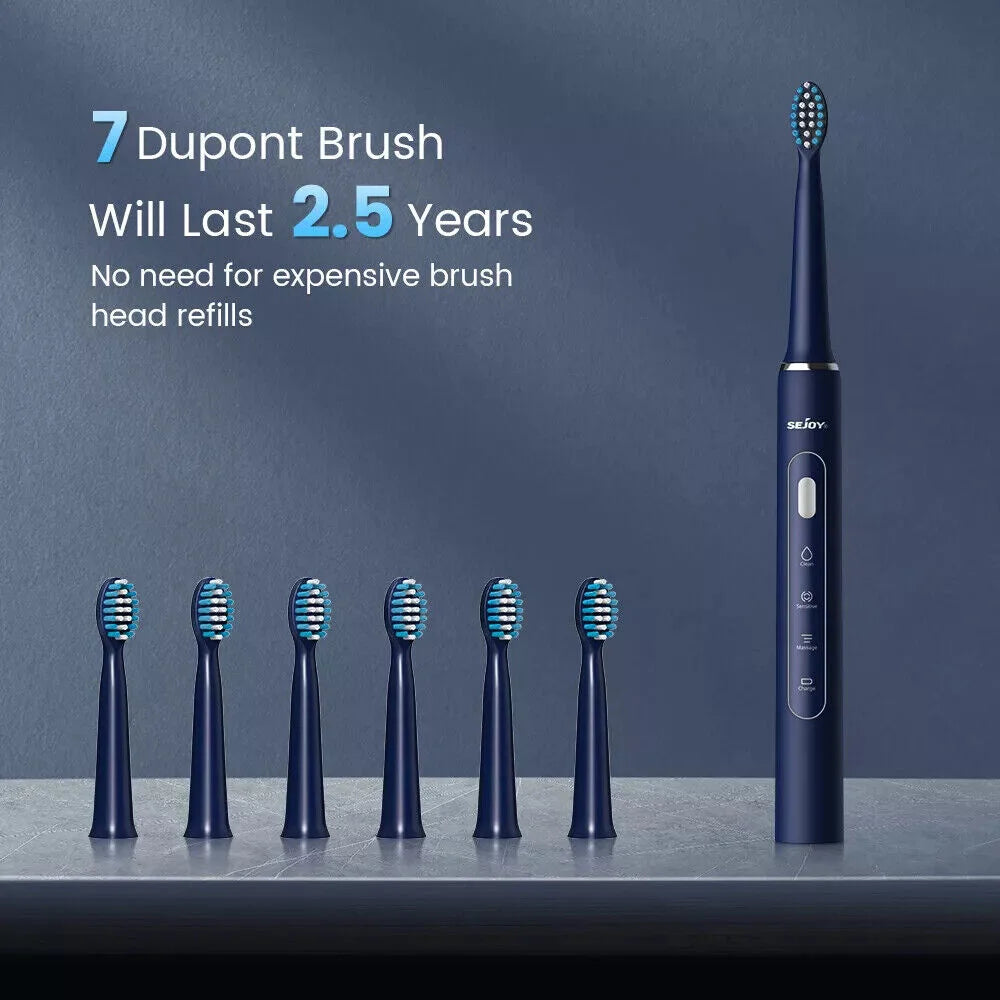 Sejoy Cordless Water Dental Flosser for Teeth Cleaning Denture Brushes 5 Tips IPX7 Portable Oral Irrigator for Home Travel