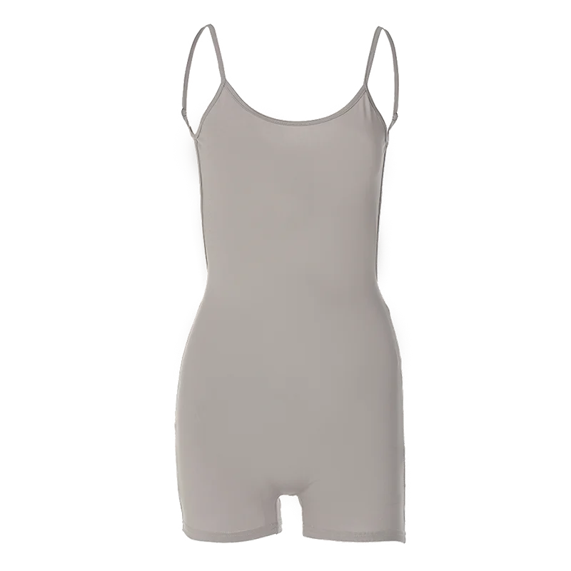 Hugcitar Solid Sleeveless Backless Ruched Sexy Bodycon Skinny Slips One Piece Playsuit Fall Women Vacation Rave Outfits Romper