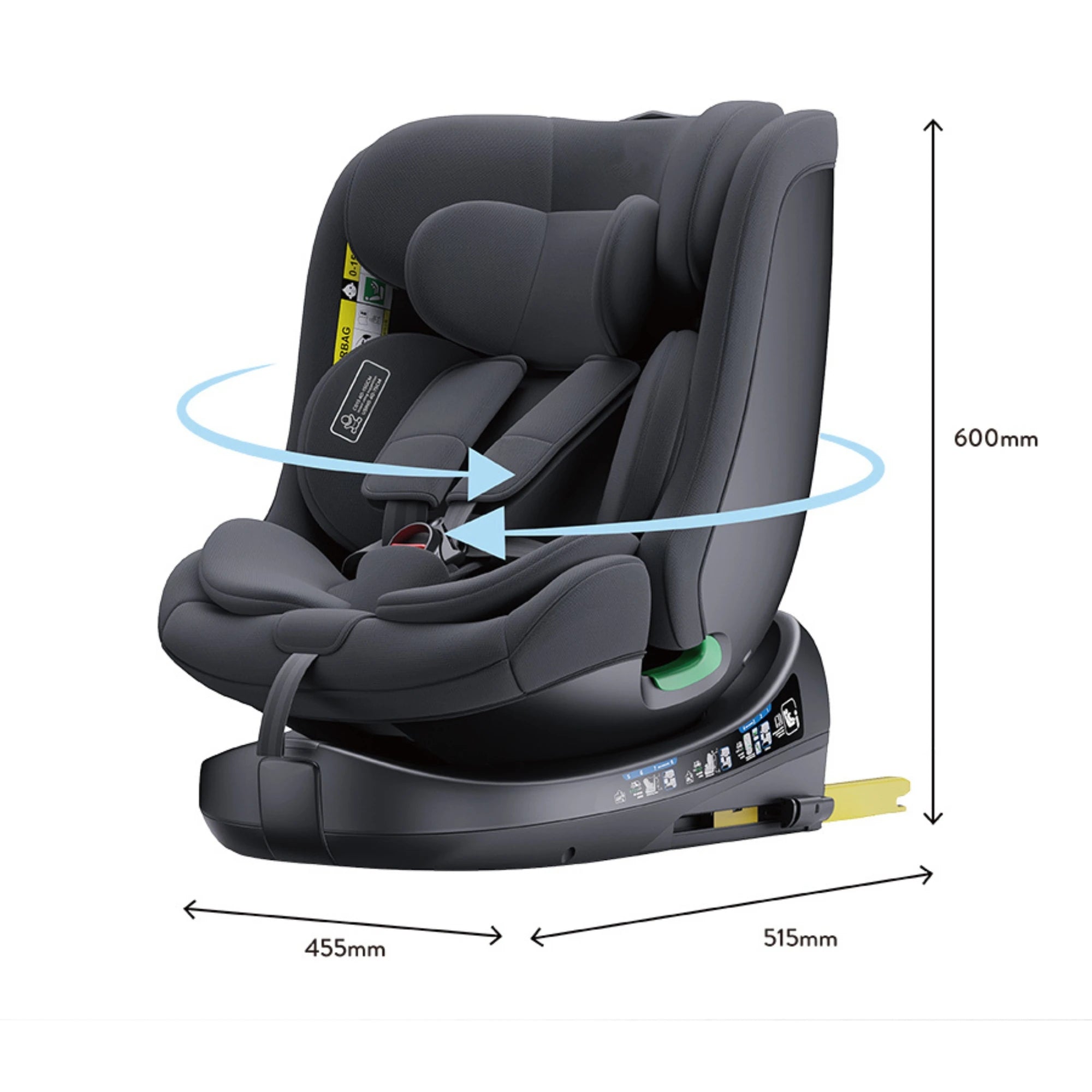 360° ISOFIX Baby Car Seat - ECE R129 0-36kg 0-12 Years