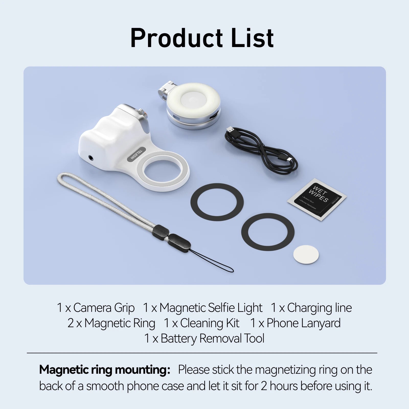 TELESIN GripShot — Magnetic Phone Shooting Handle with Remote